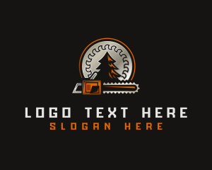 Chainsaw Lumberjack Carpentry Logo