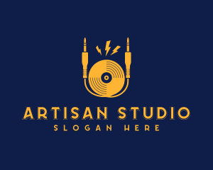 Music Studio Vinyl logo design