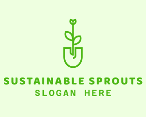 Gardening Shovel Sprout logo