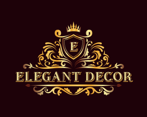 Floral Luxury Crest logo design