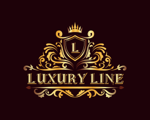 Floral Luxury Crest logo design