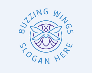 Insect Wing Emblem logo design