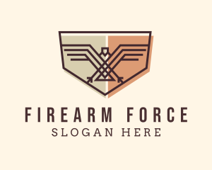 Military Eagle Shield logo design