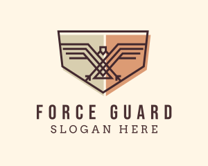 Military Eagle Shield logo design