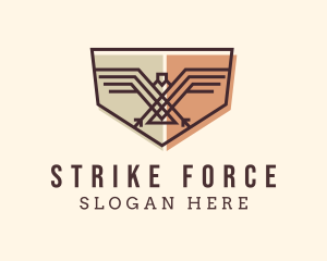 Military Eagle Shield logo design