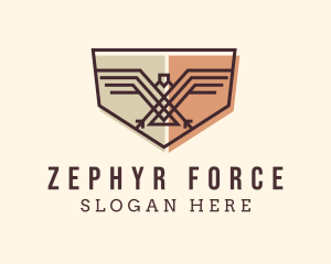 Military Eagle Shield logo design