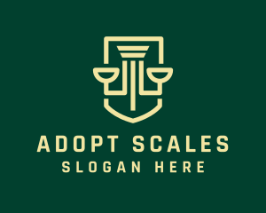 Law Scale Pillar logo design