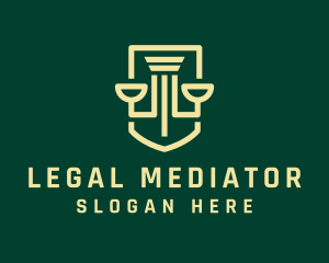 Law Scale Pillar logo design