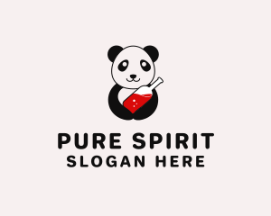 Panda Juice Bottle logo design