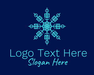 Blue Ice Snowflake  logo