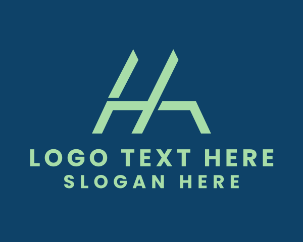 Letter Ha logo example 1