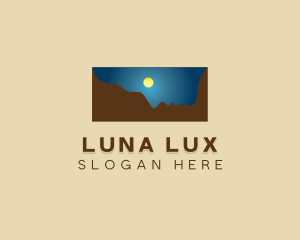 Mountain Range Moon  logo design