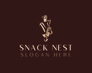 Saxophone Jazz Musician logo design