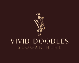 Saxophone Jazz Musician logo design