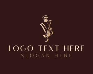 Saxophone - Saxophone Jazz Musician logo design