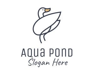 Monoline Swan Bird logo