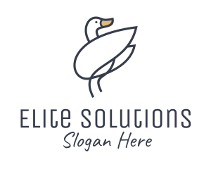 Monoline Swan Bird logo