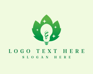 Green Eco Light Bulb logo