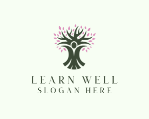 Wellness Human Tree logo design