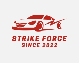 Thunder Strike Race Car logo design