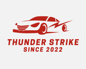 Thunder Strike Race Car logo design