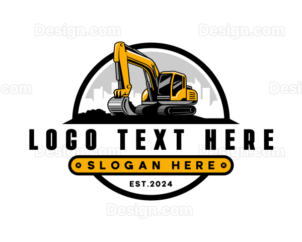 Industrial Excavator Demolition Logo