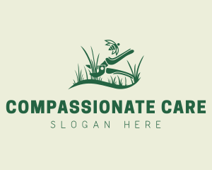 Lawn Care Grass Pruners logo design