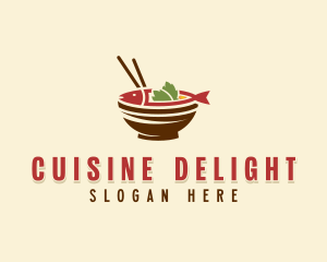 Fish Dining Cuisine logo design