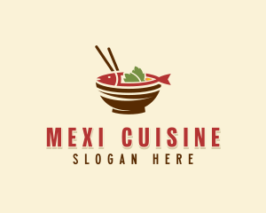 Fish Dining Cuisine logo design