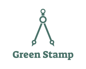 Green Architect Compass logo design