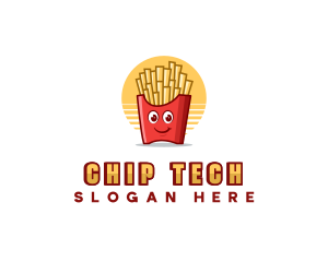 French Fries Food Snack logo design