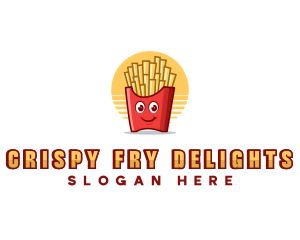 French Fries Food Snack logo design