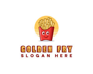 French Fries Food Snack logo design