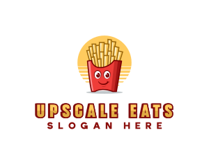 French Fries Food Snack logo design