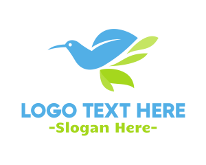 Blue Bird Leaf logo