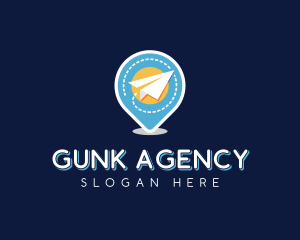 Paper Airplane Travel Agency logo design