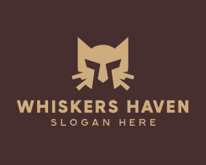 Cat Whiskers Helmet  logo design