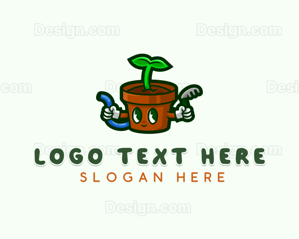 Gardening Plant Hose Logo