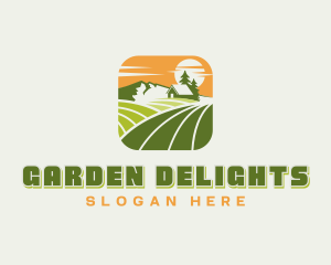 Farmhouse Landscaping Backyard logo design