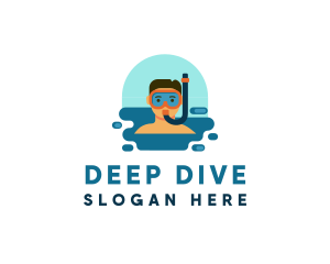 Snorkel Man Diving logo