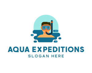 Snorkel Man Diving logo