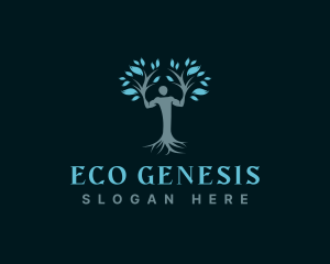 Eco Human Tree logo design