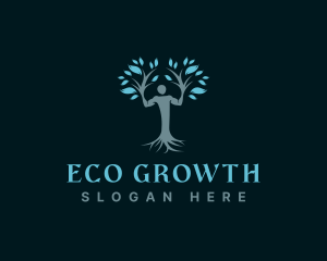 Eco Human Tree logo design