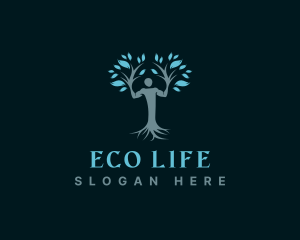 Eco Human Tree logo design