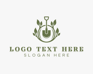 Landscaper Shovel Gardening logo