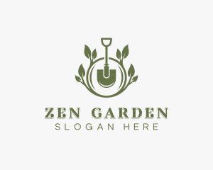 Landscaper Shovel Gardening logo design