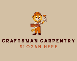 Carpenter Beaver Lumberjack logo design