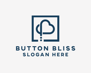 Digital Cloud Letter B logo design