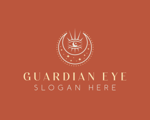 Bohemian Moon Eye logo design