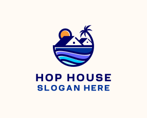 Beach House Tree logo design